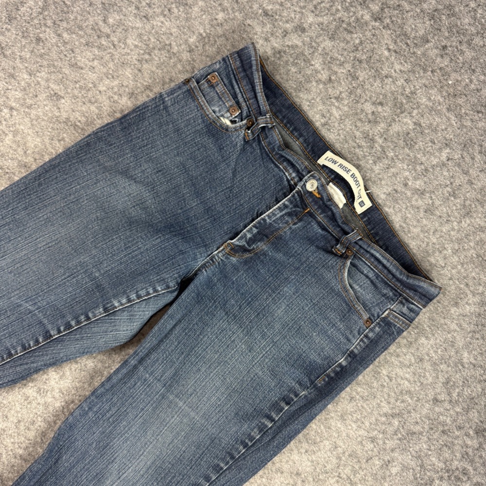 Vintage Y2K Gap Low Rise Boot Cut Jeans Womens 10 Blue Denim Stretch